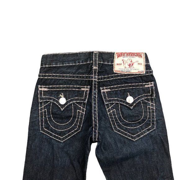 True Religion Jeans Size 30 BILLY SUPER T RARE STITCH - Picture 2 of 8